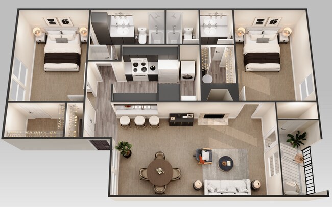 2 Bedroom 2 Bath 229 floor plan